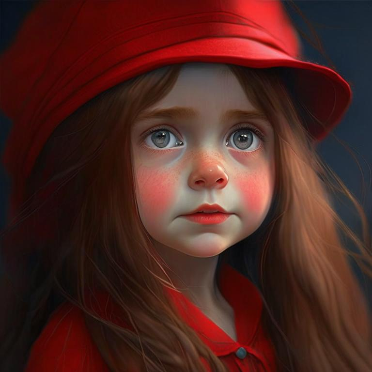 нейросеть нарисовала красную шапочку