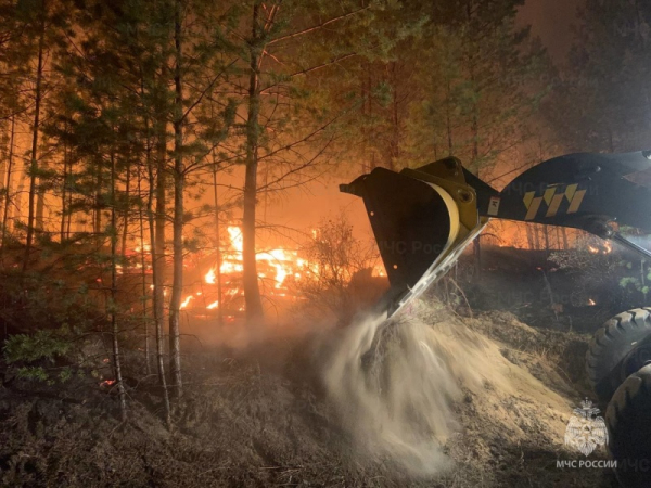 В Республике Бурятия ликвидируют природный пожар 