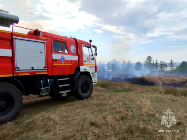 В Селенгинском районе оперативно ликвидировано возгорание сухой растительности 