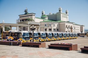 Бурятия получила новые автобусы в день рабочего визита Президента России Владимира Путина в республику